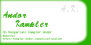 andor kampler business card